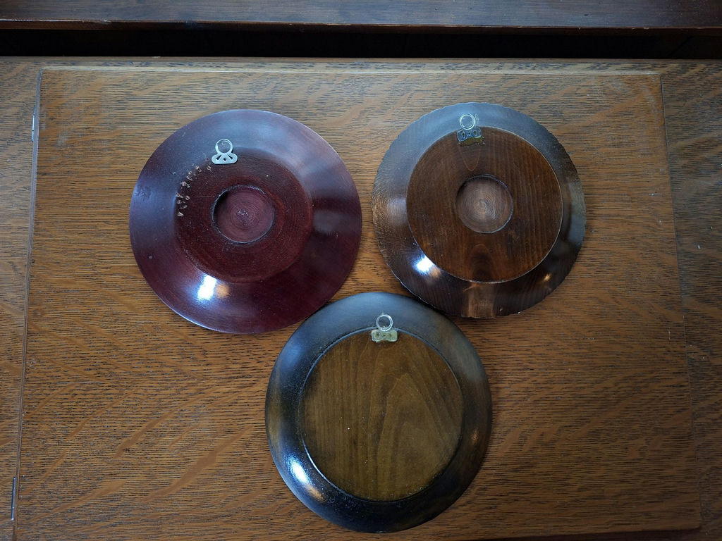 Set of Three Polish Decorative Carved Wooden Plates - image 5 of 5