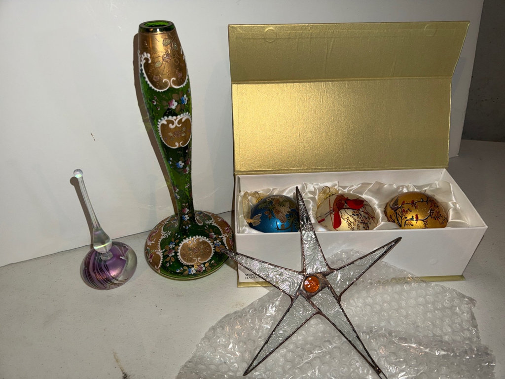 Hand painted Vase, Perfume Bottle, Ornaments  - image 1 of 11