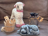Set of decorative ceramic animal figurines - thumbnail 1 of 12
