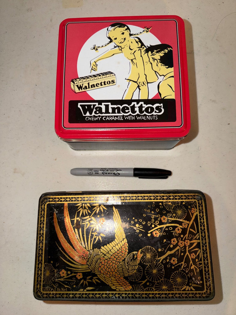 Assorted vintage metal tins and sewing accessories  - image 6 of 14