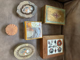 Assorted decorative wooden trinket boxes and coasters - thumbnail 1 of 6