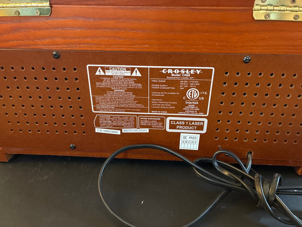 Vintage Crosley wood-cabinet record player and TEAC stereo with clocks - image 3 of 12
