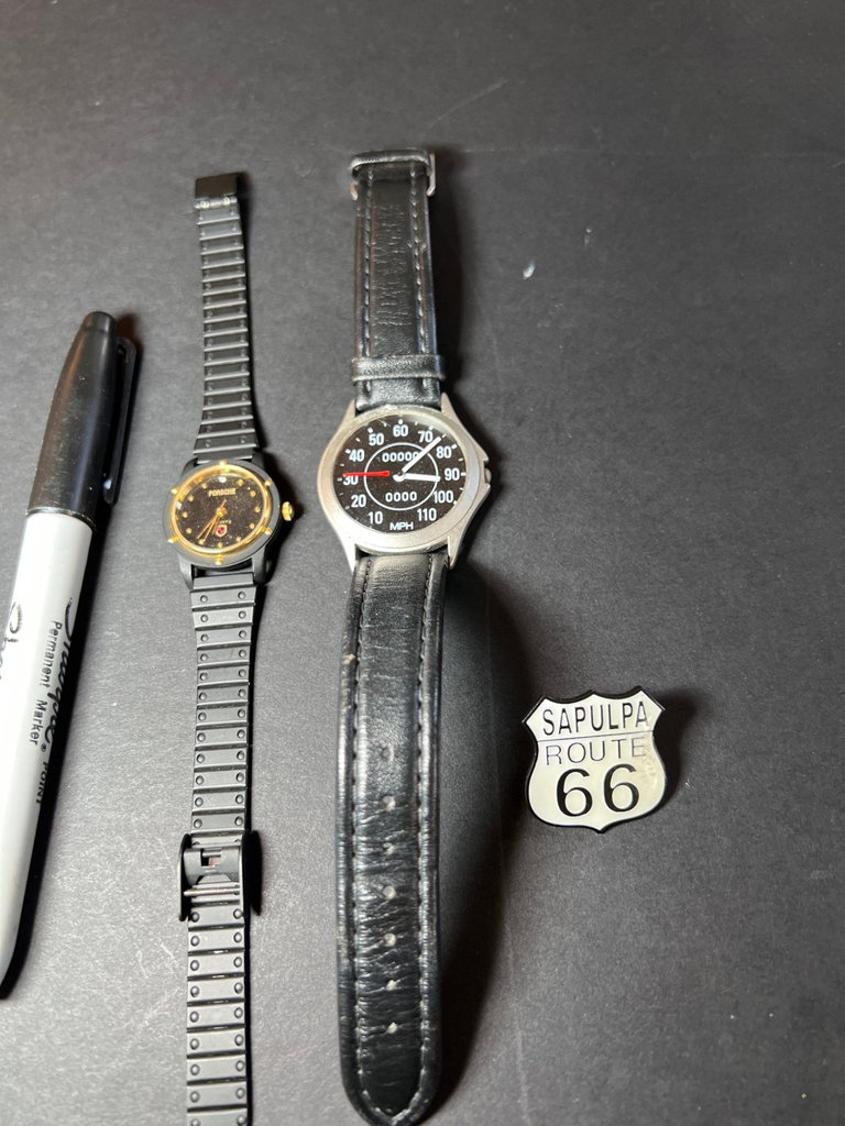 Route 66 Sapulpa memorabilia and a speedometer and Porsche wristwatches - image 1 of 7
