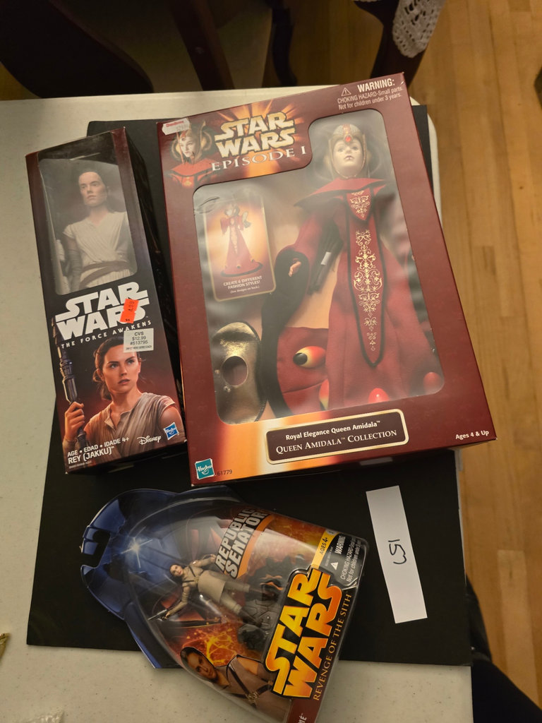 Star Wars Queen Amidala figures and Episode I packaging - image 1 of 16