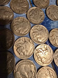 Collection of Wheat Cent US Pennies, Buffalo Nickles and 2 silver dimes - thumbnail 3 of 8