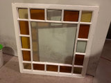 White framed stained-glass window - thumbnail 3 of 4