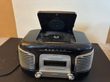 Vintage Crosley wood-cabinet record player and TEAC stereo with clocks - thumbnail 1 of 12