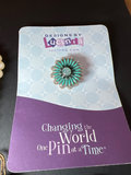 Vintage jewelry lot: Monet pearl necklace, enamel brooch, Lucinda pin, and floral earrings - thumbnail 5 of 9