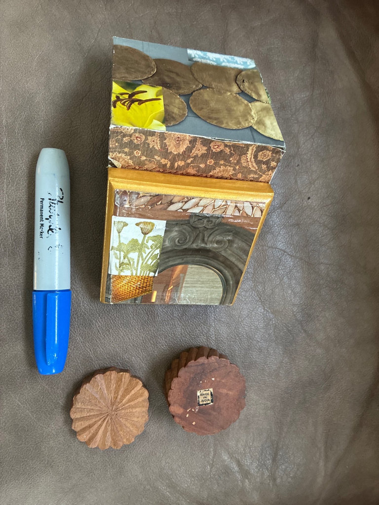 Assorted decorative wooden trinket boxes and coasters - image 3 of 6