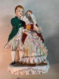 Occupied Japan porcelain dancing couple figurine with shell dish - thumbnail 5 of 7