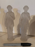 Pair of frosted white statues, Frosted Vase  - thumbnail 6 of 7