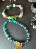 Assorted Turquoise, Beaded, and Gemstone Jewelry with Key Pendant - thumbnail 2 of 11