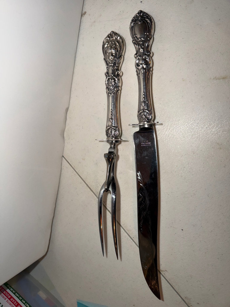 Reed & Barton Serving Knife and Fork Set - image 3 of 6