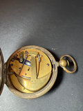 Antique brass pocket watch with open movement - thumbnail 6 of 6