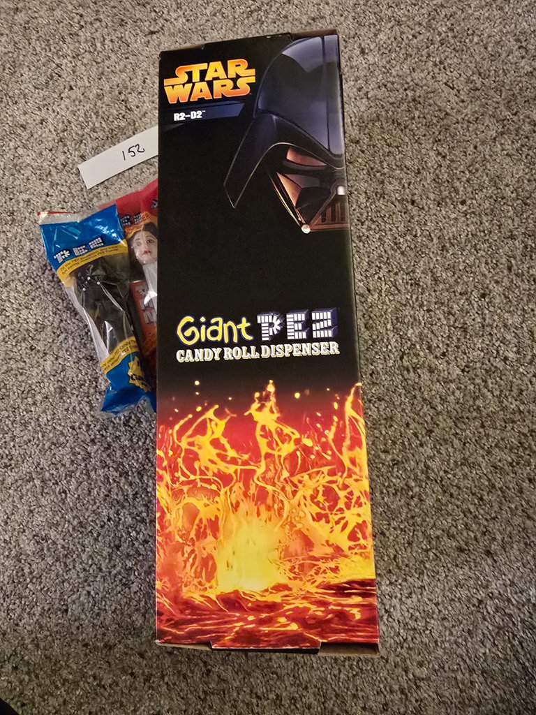 Giant Star Wars PEZ Candy Roll Dispenser with R2-D2 plus smallest Star Wars Pez. - image 8 of 11