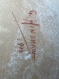 Two framed vintage portrait drawings dated 1910 - thumbnail 3 of 10