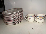 Floral china dinnerware set with plates, bowls and teacups  - thumbnail 4 of 14