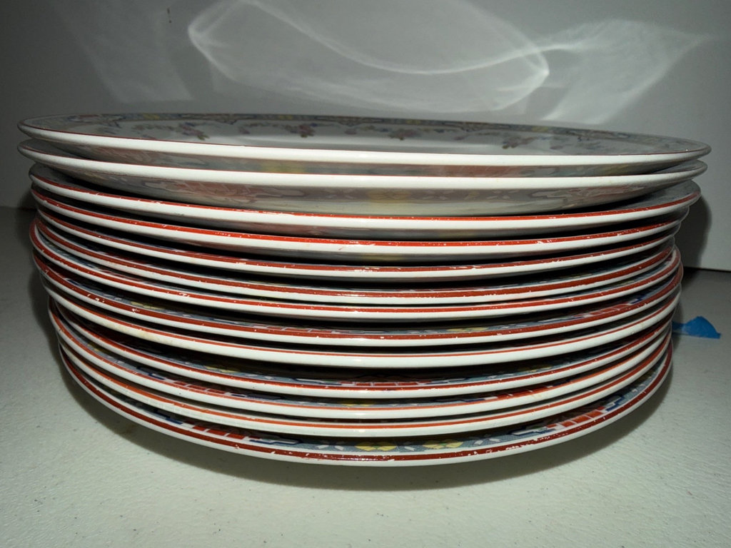 Floral china dinnerware set with plates, bowls and teacups  - image 13 of 14