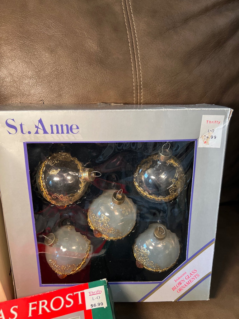 Assorted Vintage Christmas glass ornaments and holiday figurines - image 4 of 7