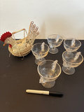 Chicken-themed decorative items and glassware - thumbnail 1 of 7