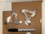 Crystal candle holders with hanging prisms, candles, More  - thumbnail 5 of 6