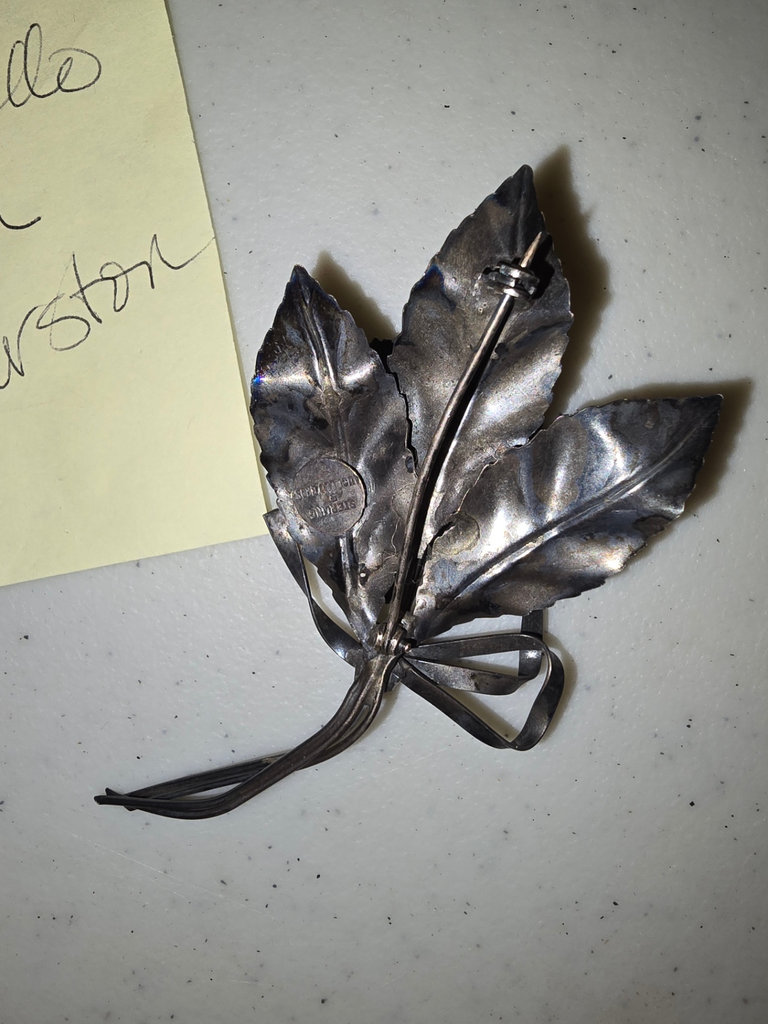 Sterling silver floral pin/brooch - image 2 of 6