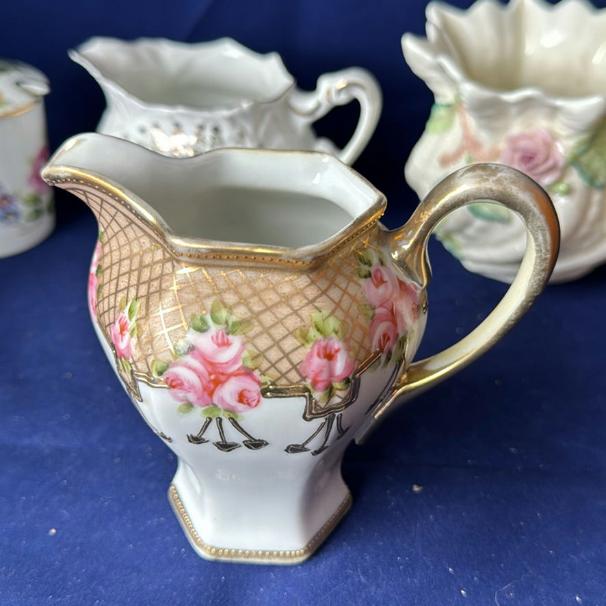 Various Creamers, 2 lidded Dishes Nippon, Hammersley And More - image 25 of 35