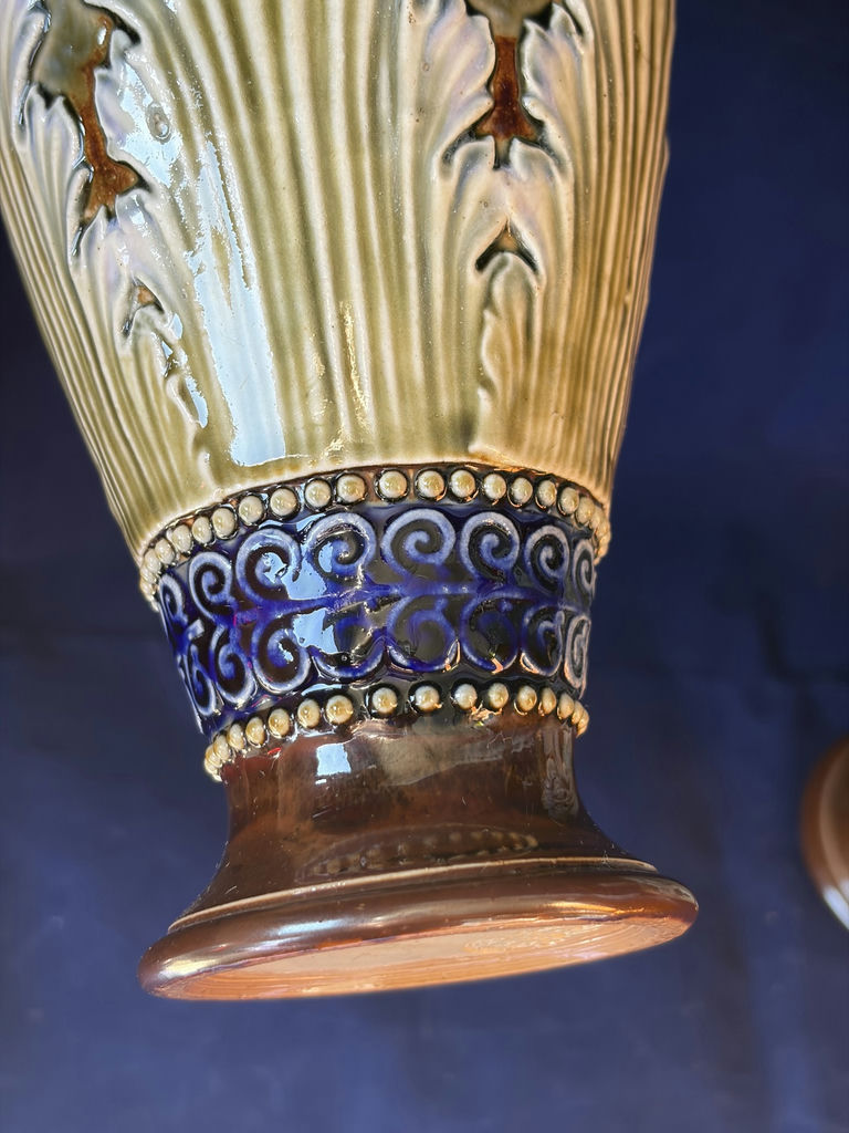 Antique Doulton Lambeth stoneware vases - image 4 of 8