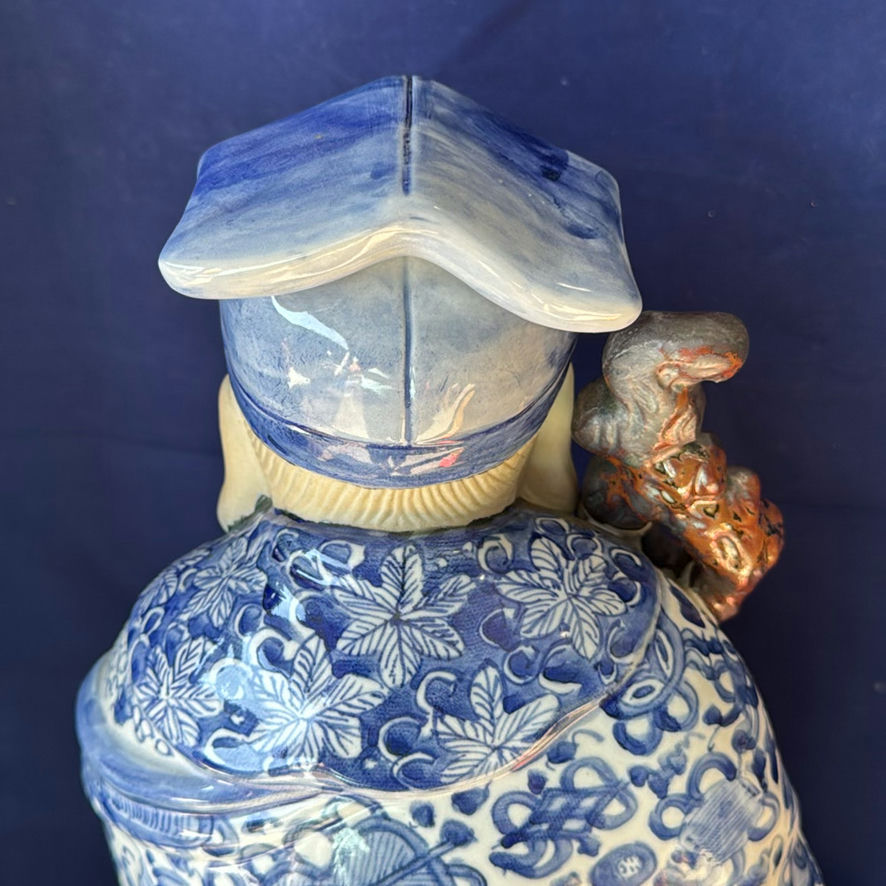 Vintage Japanes Kutani Jurojin God Of Longevity Statue - image 6 of 15