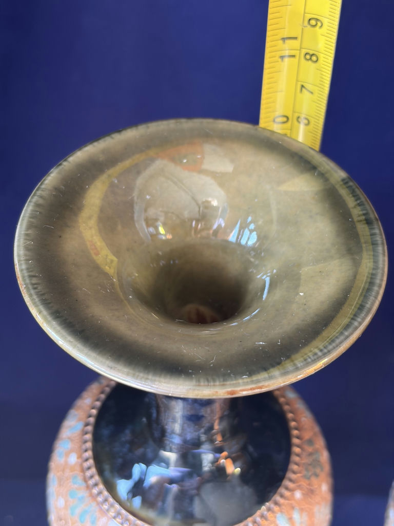 Antique Royal Doulton & Doulton Lambeth Slaters Patent Stoneware Vases – Matched Pair, 10" - image 10 of 10