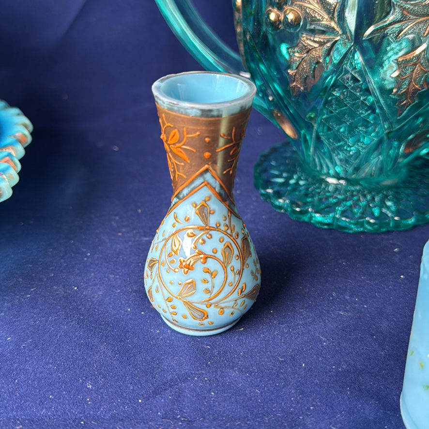 Blue Opalescent Glassware - image 5 of 16