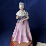 Royal Doulton Queen Elizabeth II Figurine On Wooden Base - thumbnail 3 of 9