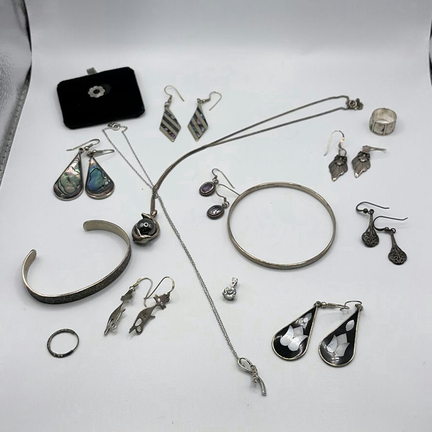 925 Silver Jewelry Lot - image 1 of 18