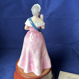Royal Doulton Queen Elizabeth II Figurine On Wooden Base - thumbnail 5 of 9