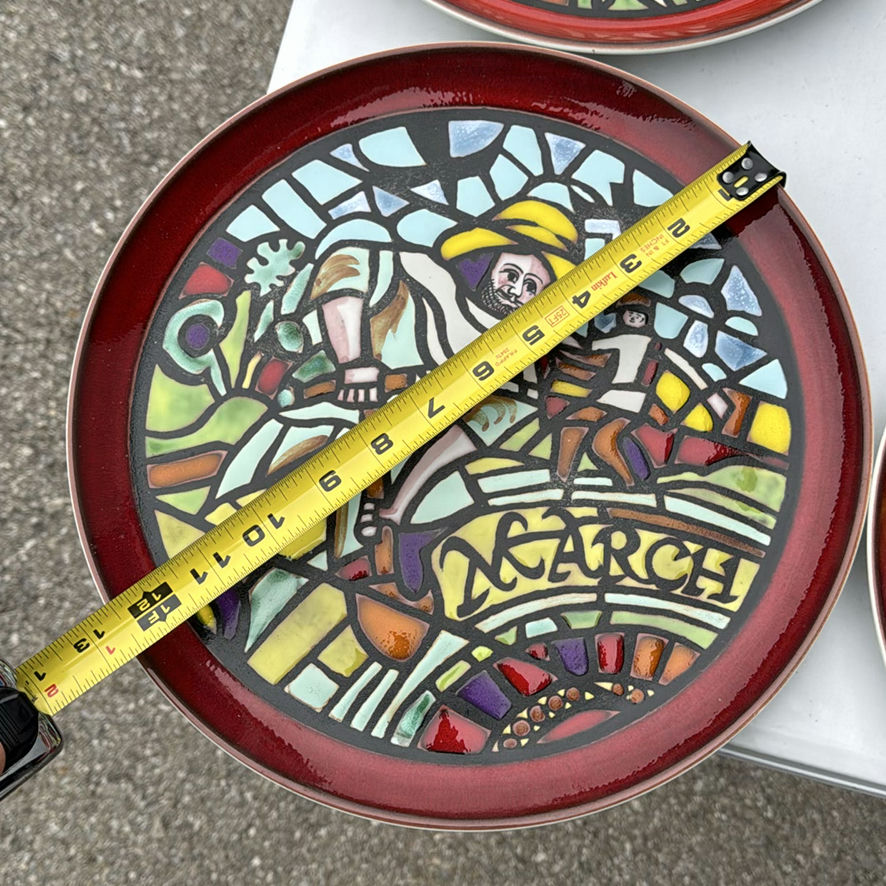 A Collection of twelve Poole pottery 'Medieval Calendar' series ceramic plates - image 4 of 26