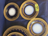 Antique Elite Works Limoges Cobalt Blue Heavy Gold Encrusted 11-Pc Service - thumbnail 10 of 19