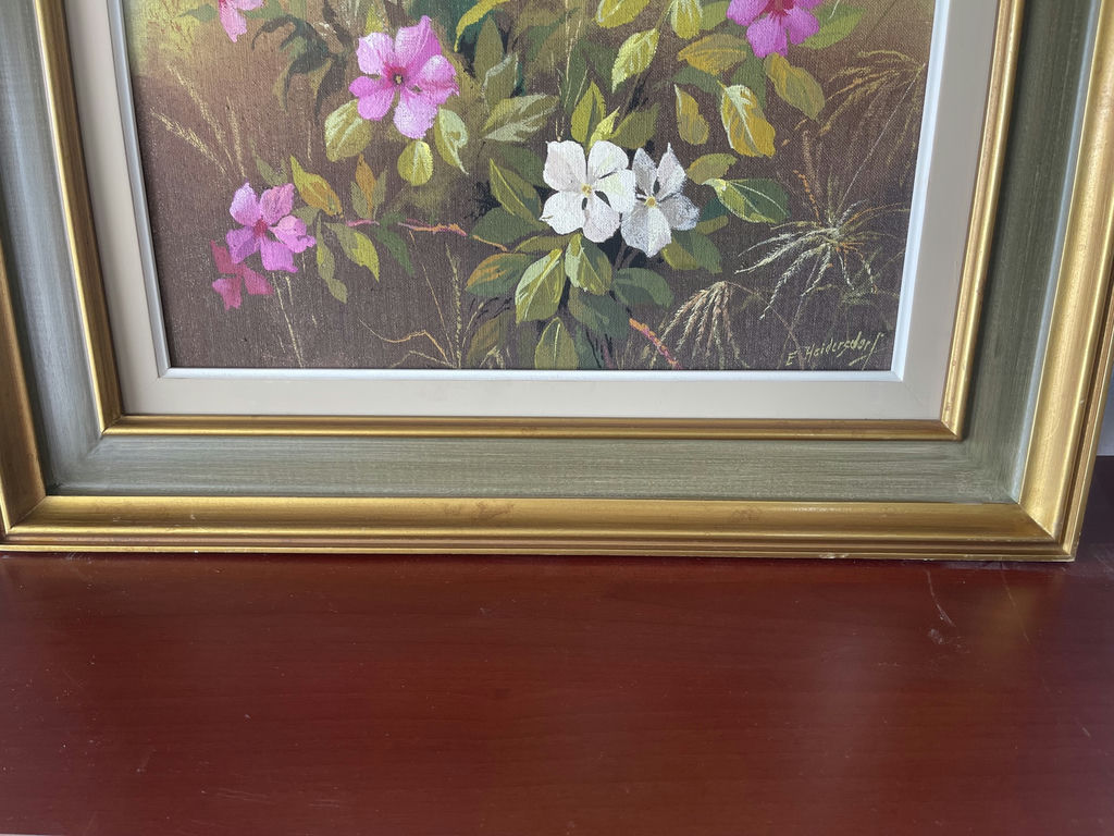E.Heidersdorf Original Floral Painting - image 8 of 9