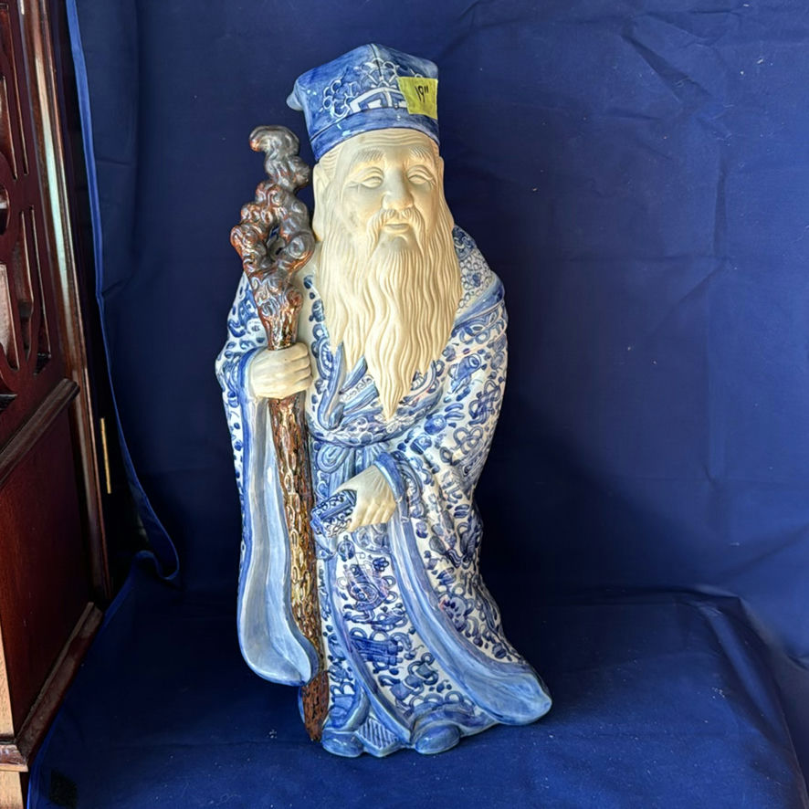 Vintage Japanes Kutani Jurojin God Of Longevity Statue - image 1 of 15