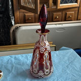Vintage Bohemian Art Glass Collection – 5-Piece Estate Lot (Ruby, Cranberry & Cut-to-Clear) - thumbnail 16 of 22