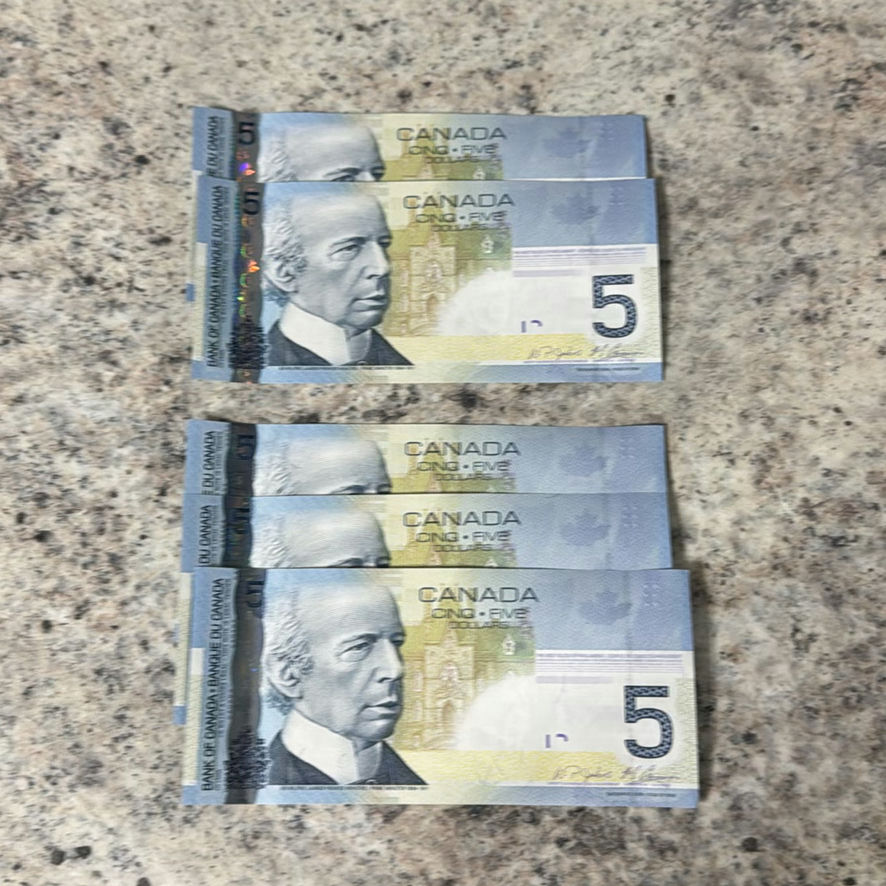 $25 In Canadian $5’s - image 1 of 11