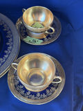 Antique Elite Works Limoges Cobalt Blue Heavy Gold Encrusted 11-Pc Service - thumbnail 5 of 19