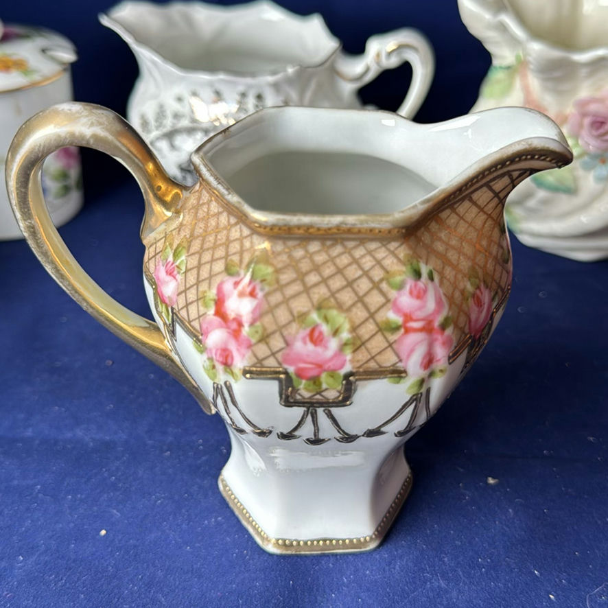 Various Creamers, 2 lidded Dishes Nippon, Hammersley And More - image 24 of 35