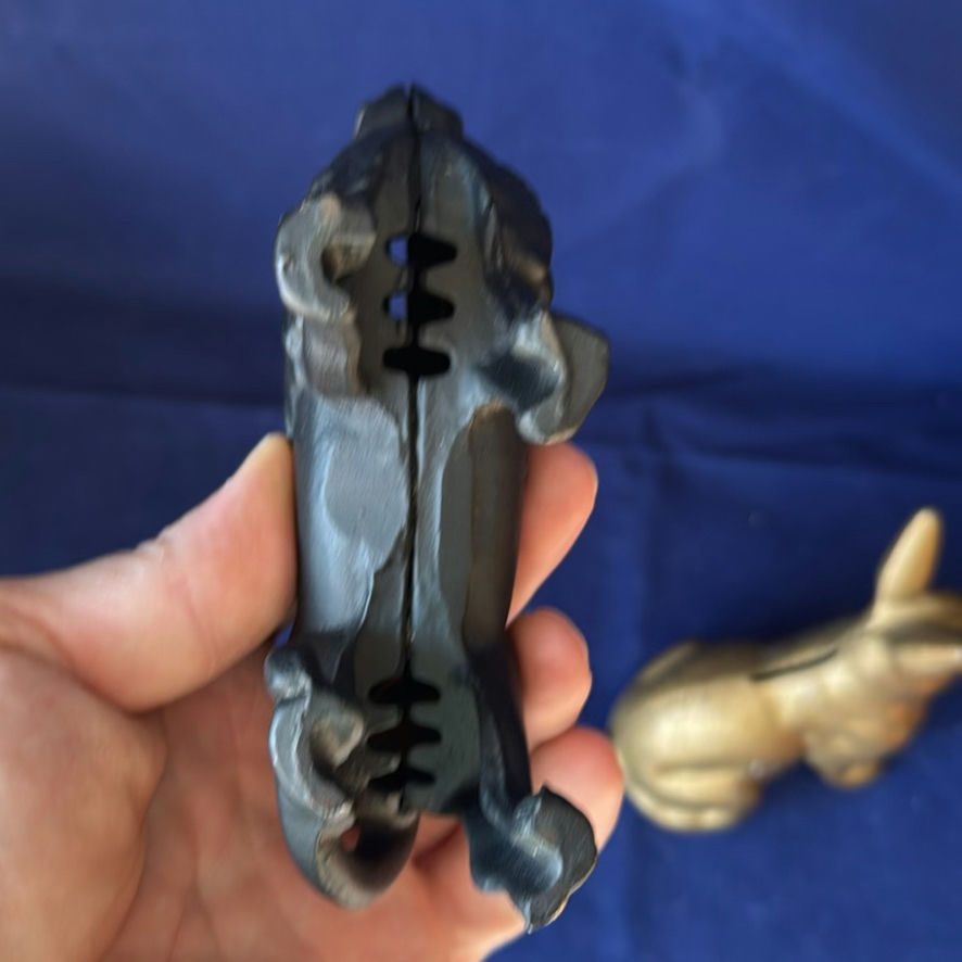 Vintage Cast Iron Rabbit And Lion Banks - image 10 of 10