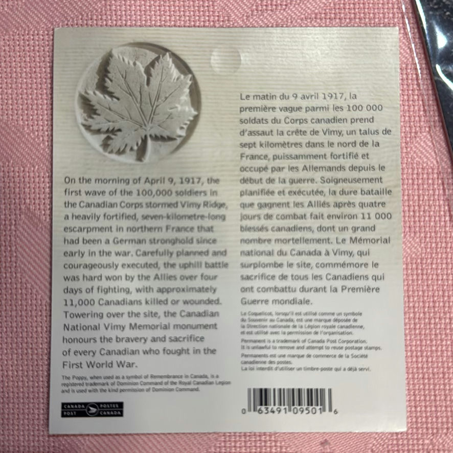 Canadian War Stamps And Coins Incl. 2017 $3 Fine Silver Coin - image 5 of 14