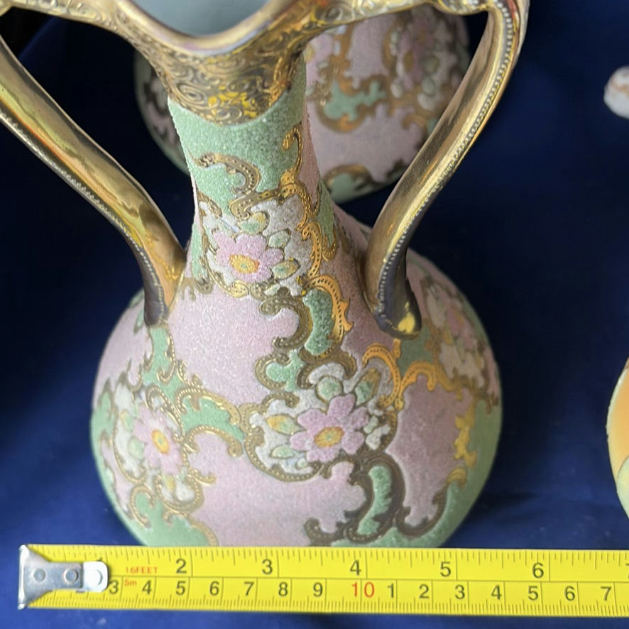 4 piece Nippon Coralene porcelain set - image 5 of 28