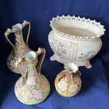 4 piece Nippon Coralene porcelain set - thumbnail 1 of 28