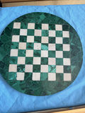 Vintage Malachite Chessboard With Original Stone Pieces - thumbnail 2 of 13