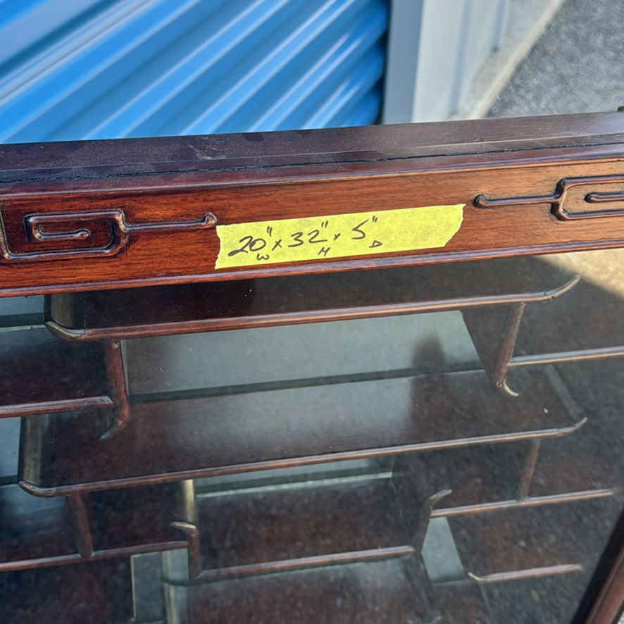 Antique Asian Curio Display Cabinet - image 2 of 9