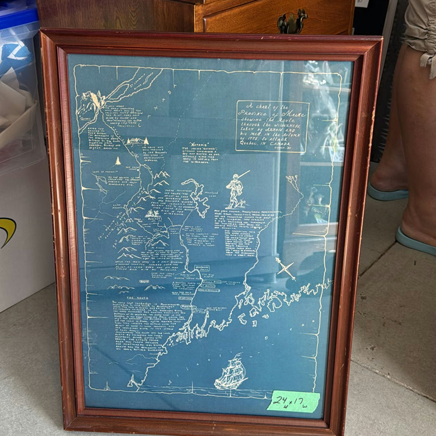 3 Framed Maps - image 2 of 6