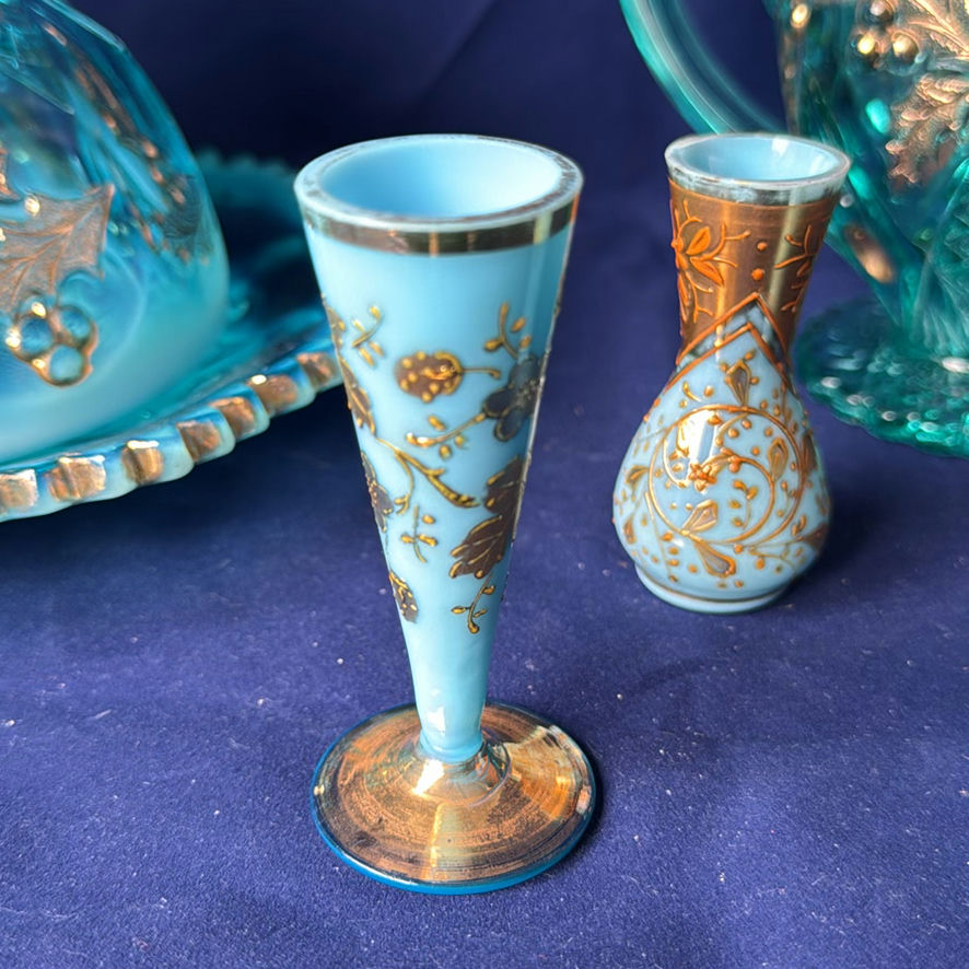 Blue Opalescent Glassware - image 4 of 16